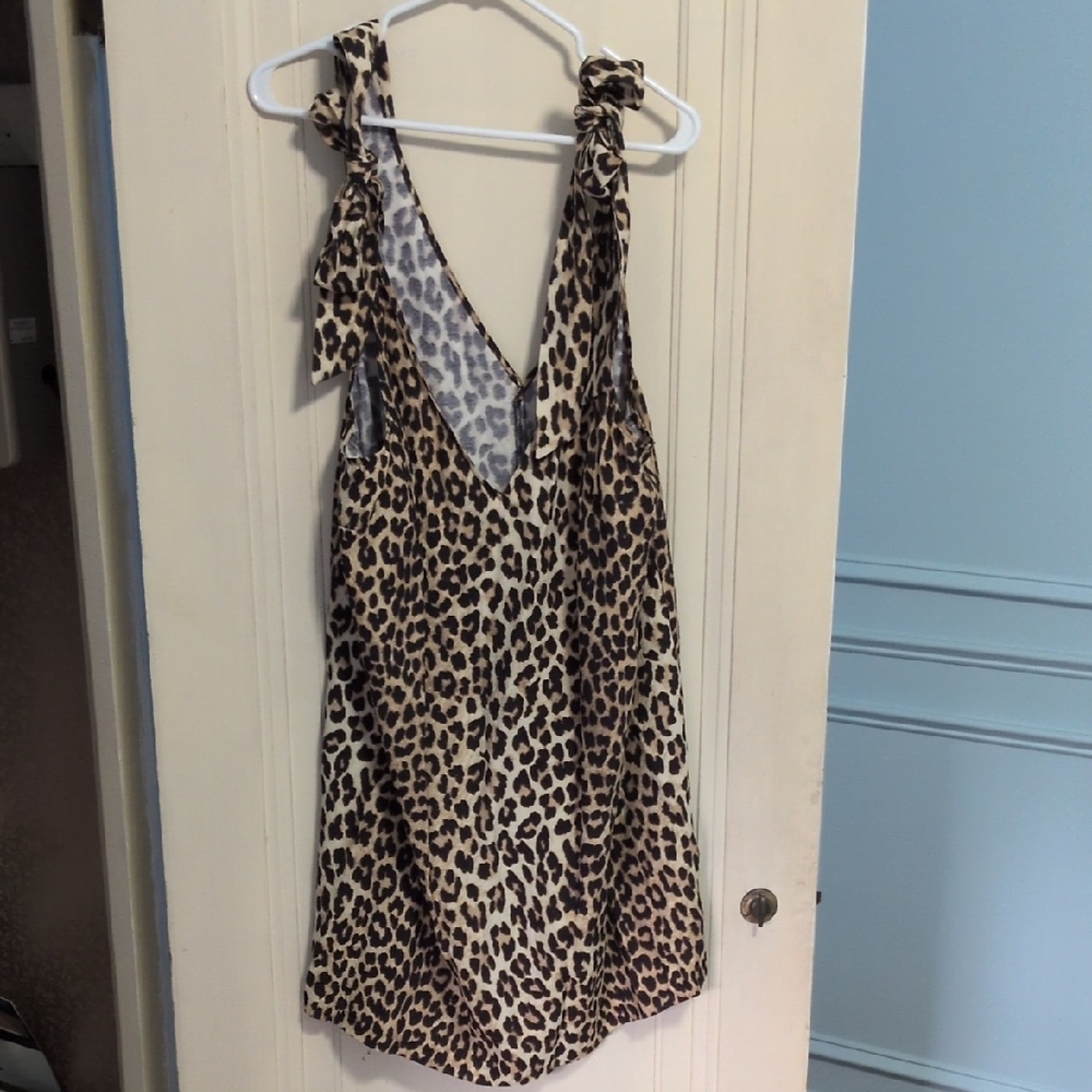 H&M Leopard Print V-Neck Dress NWT